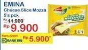 Promo Harga EMINA Cheese Slice Mozza 5 pcs - Indomaret