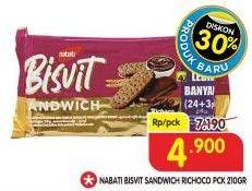 Promo Harga NABATI Bisvit Sandwich Richoco 210 gr - Superindo