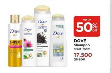 Promo Harga DOVE Shampoo All Variants 70 ml - Watsons