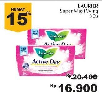 Promo Harga Laurier Active Day Super Maxi Wing 30 pcs - Giant