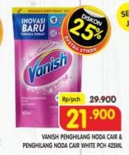 Promo Harga Vanish Penghilang Noda Cair Pink, Putih 425 ml - Superindo