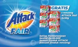 Promo Harga Attack Detergent Powder  - Lotte Grosir