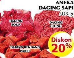 Promo Harga Aneka Daging Sapi: Daging Soup, Daging Giling, Daging Rendang Paket  - Giant