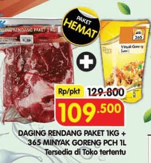 Promo Harga 365 Daging Rendang Paket + Minyak Goreng  - Superindo