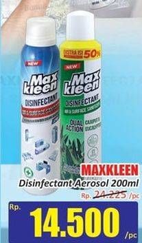 Promo Harga MAX KLEEN Disinfectant Spray Reguler 200 ml - Hari Hari