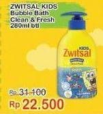 Promo Harga Zwitsal Kids Bubble Bath Clean Fresh Blue 280 ml - Indomaret