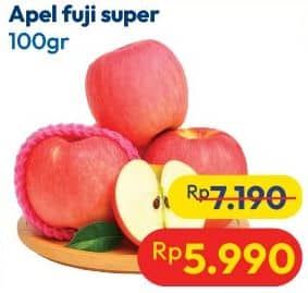 Promo Harga Apel Fuji Super per 100 gr - Hypermart
