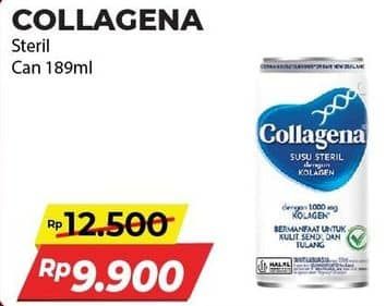 Promo Harga Collagena Susu Steril Kolagen 189 ml - Alfamart