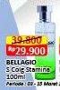 Promo Harga Bellagio Spray Cologne (Body Mist) Stamina 100 ml - Alfamart