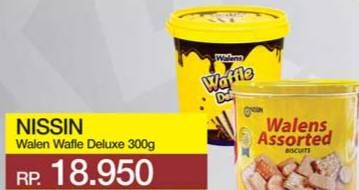 Promo Harga NISSIN Walens Biscuit Waffle Deluxe 300 gr - Yogya