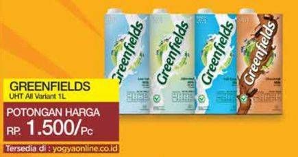 Promo Harga Greenfields UHT All Variants 1000 ml - Yogya
