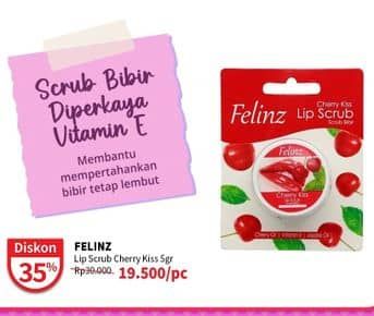 Promo Harga Felinz Lip Scrub Cherry Kiss 5 gr - Guardian