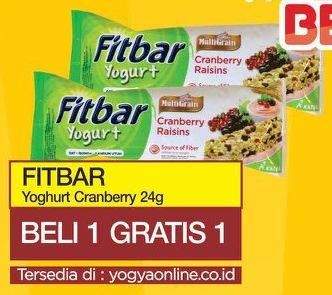 Promo Harga FITBAR Makanan Ringan Sehat Yoghurt Canberry 24 gr - Yogya