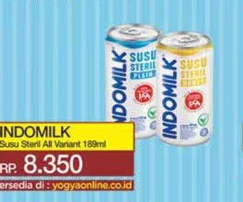 Promo Harga Indomilk Susu Steril All Variants 189 ml - Yogya