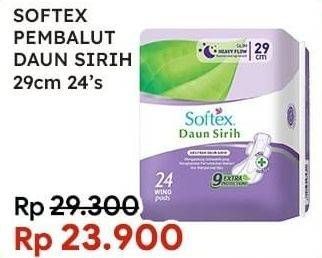 Promo Harga Softex Daun Sirih 29cm 24 pcs - Indomaret