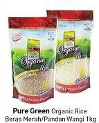 Promo Harga Pure Green Organic Rice Beras Merah / Pandan Wangi  - Carrefour