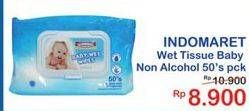 Promo Harga INDOMARET Wet Tissue Non Alkohol 50 pcs - Indomaret