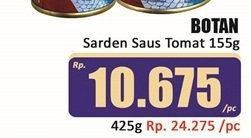 Promo Harga Botan Sardines Premium In Tomato Sauce 425 gr - Hari Hari