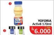 Promo Harga YOFORIA Fermented Milk Drink Activ8 170 ml - Alfamidi