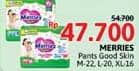 Promo Harga Merries Pants Good Skin XL16, M22, L20 16 pcs - Alfamidi