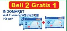 Promo Harga INDOMARET Wet Tissue Non Alkohol 10 pcs - Indomaret