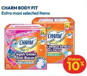 Promo Harga Charm Body Fit Extra Maxi 8 pcs - Hypermart
