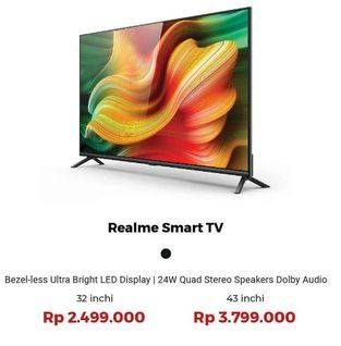Promo Harga REALME Smart TV LED 32 Inch  - Erafone