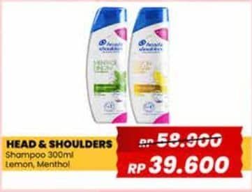 Promo Harga Head & Shoulders Shampoo Lemon Fresh, Cool Menthol 300 ml - Yogya