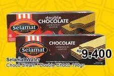 Promo Harga SELAMAT Wafer Choco Cream, Double Chocolate 198 gr - TIP TOP