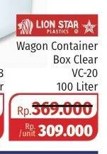 Promo Harga LION STAR Wagon Container VC-20 100 ltr - Lotte Grosir