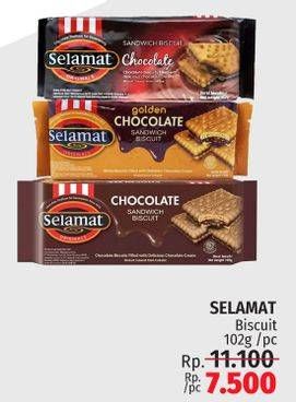 Promo Harga SELAMAT Sandwich Biscuits 102 gr - LotteMart