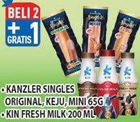 Promo Harga Kanzler Sosis Single, Kin Fresh Milk  - Hypermart