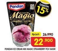 Promo Harga PONDAN Ice Cream Magic Strawberry Raisin 160 gr - Superindo