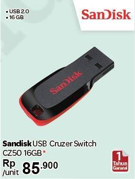 Promo Harga SANDISK USB Cruzer  - Carrefour