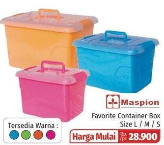 Promo Harga MASPION Favorite Box Container L, M, S  - Lotte Grosir