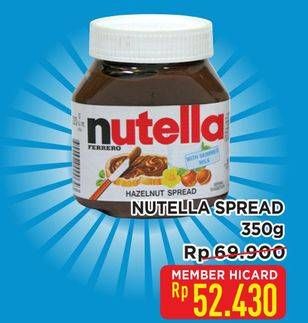 Promo Harga Nutella Jam Spread Chocolate Hazelnut 350 gr - Hypermart