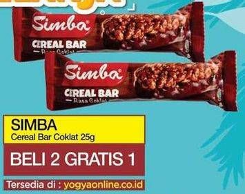 Promo Harga SIMBA Cereal Bar Coklat per 2 pcs 25 gr - Yogya