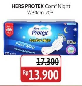 Promo Harga Hers Protex Comfort Night Wing 30cm 20 pcs - Alfamidi