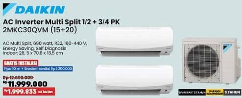 Promo Harga Daikin 2MKC30QVM | AC Multi Split 1/2 PK  - COURTS