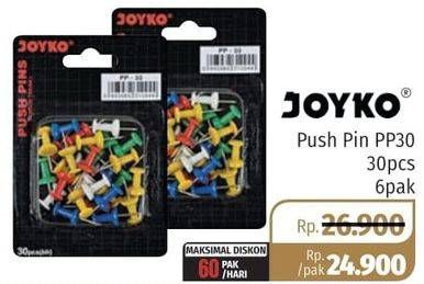 Promo Harga JOYKO Push Pin PP30 per 6 pck 30 pcs - Lotte Grosir