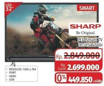 Promo Harga SHARP LC-32SA4500i | HD-Ready Easy Smart 2.0  - Lotte Grosir