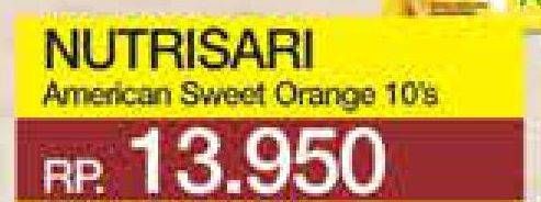 Promo Harga NUTRISARI Powder Drink American Sweet Orange per 10 sachet 14 gr - Yogya