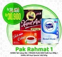 Promo Harga Pak Rahmat 1 (Sosro Teh Celup + Frisian Flag SKM + Kapal Api Kopi Special)  - Alfamart