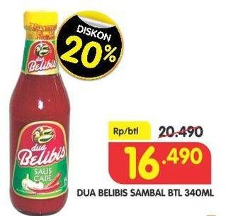 Promo Harga DUA BELIBIS Saus Cabe 340 ml - Superindo