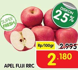 Promo Harga Apel Fuji RRC per 100 gr - Superindo