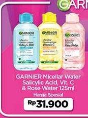 Promo Harga Garnier Micellar Water Salicylic BHA, Vitamin C, Rose 125 ml - Indomaret