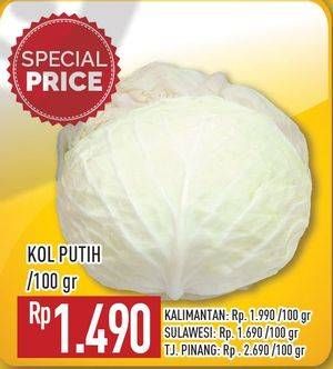 Promo Harga Kol Putih per 100 gr - Hypermart