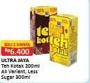 Promo Harga Ultra Teh Kotak All Variants per 2 box 200 ml - Alfamart