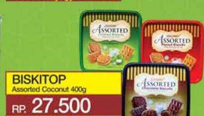 Promo Harga Biskitop Assorted Biscuits Coconut 400 gr - Yogya