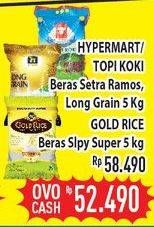 Promo Harga Hypermart/ Topi Koki Beras Setra Ramos, Long Grain/ Gold Rice Beras Slyp Super  - Hypermart